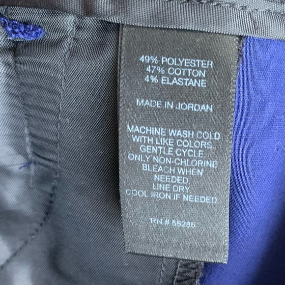 EXPRESS Columnist Mid Rise Dress Pants in Blue - Picture 8 of 8